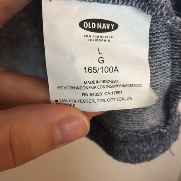 Old Navy Heathered Blue Crewneck Sweatshirt – Size Large - Picture 2 of 5